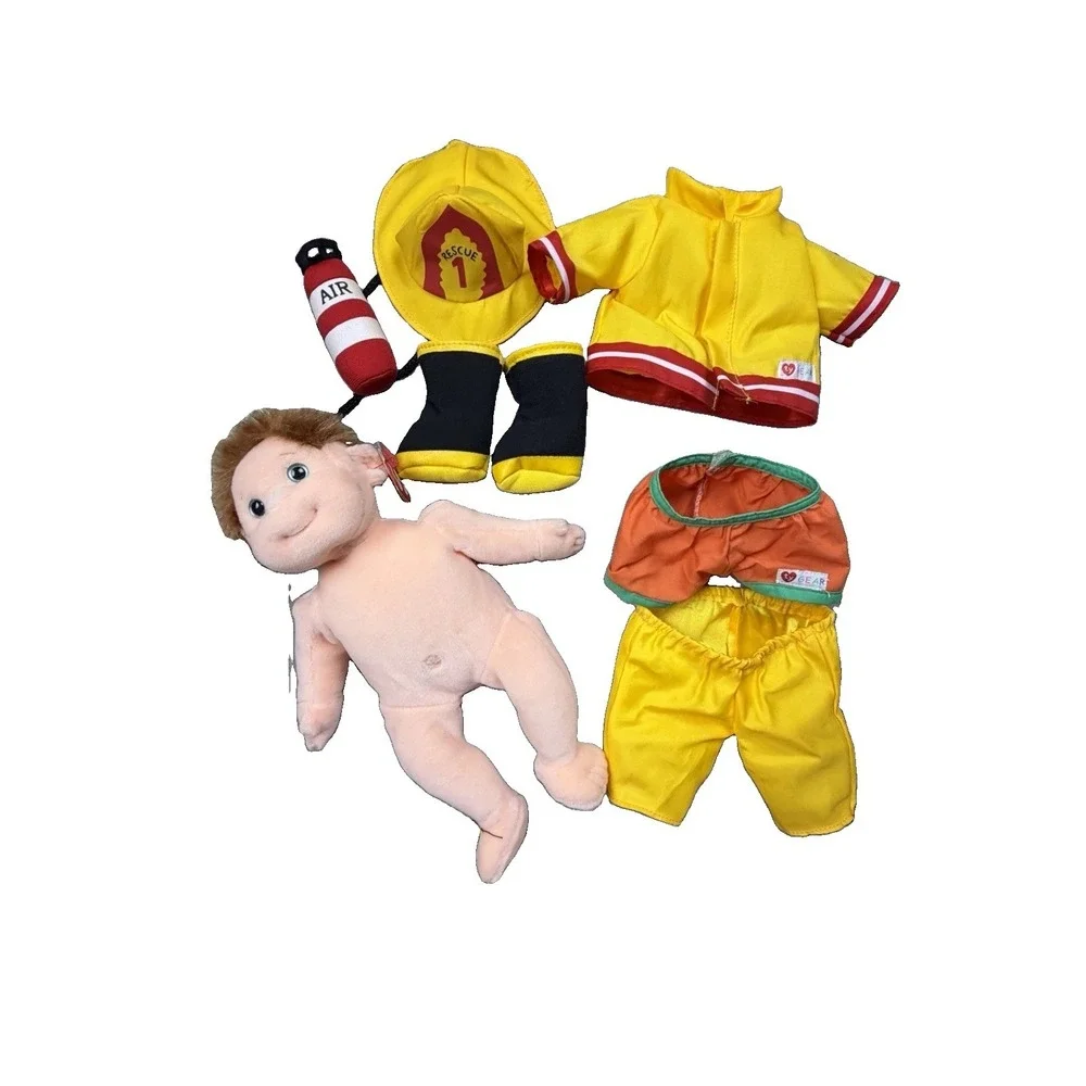 Ty Beanie Kids New Buzz Swim Orange Trunks Firefighter